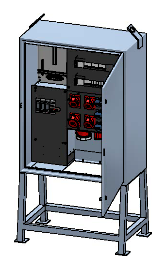 Baustromverteiler 100A, Edelstahl V2A