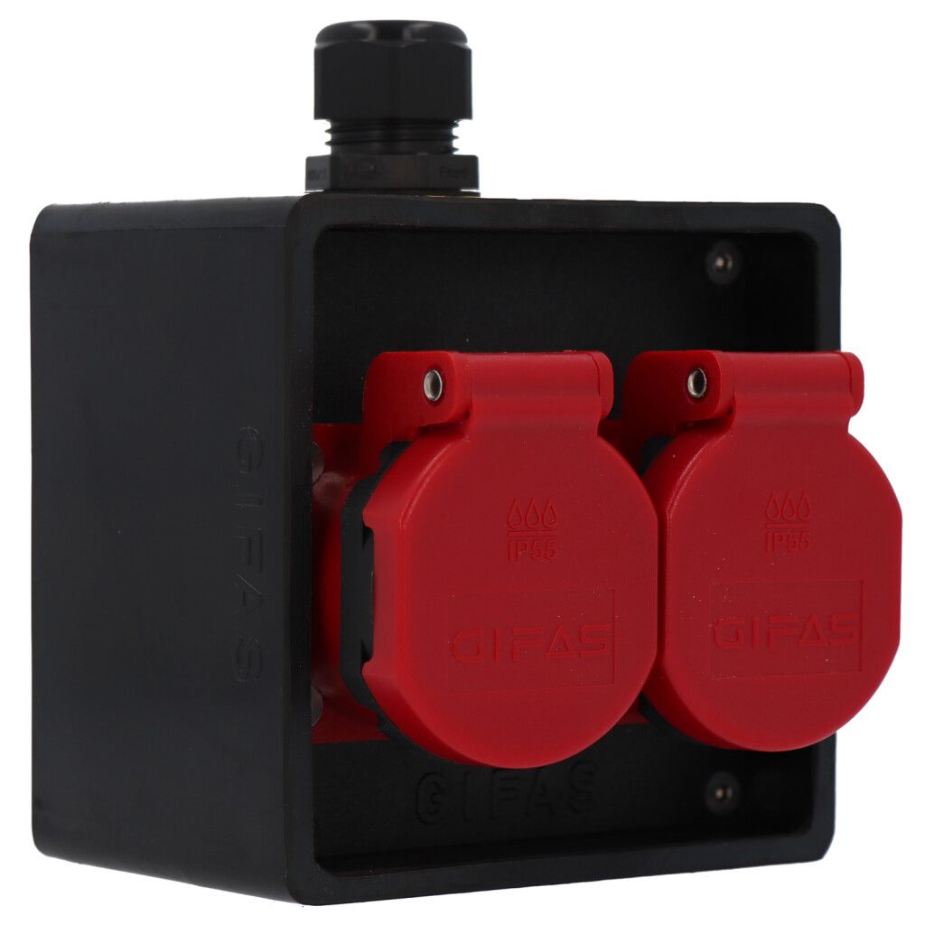 Small hard rubber distributor box type 2700, black
