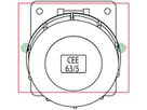 Retrofix kit for J40 aluminium to CEE63/5 inclined -