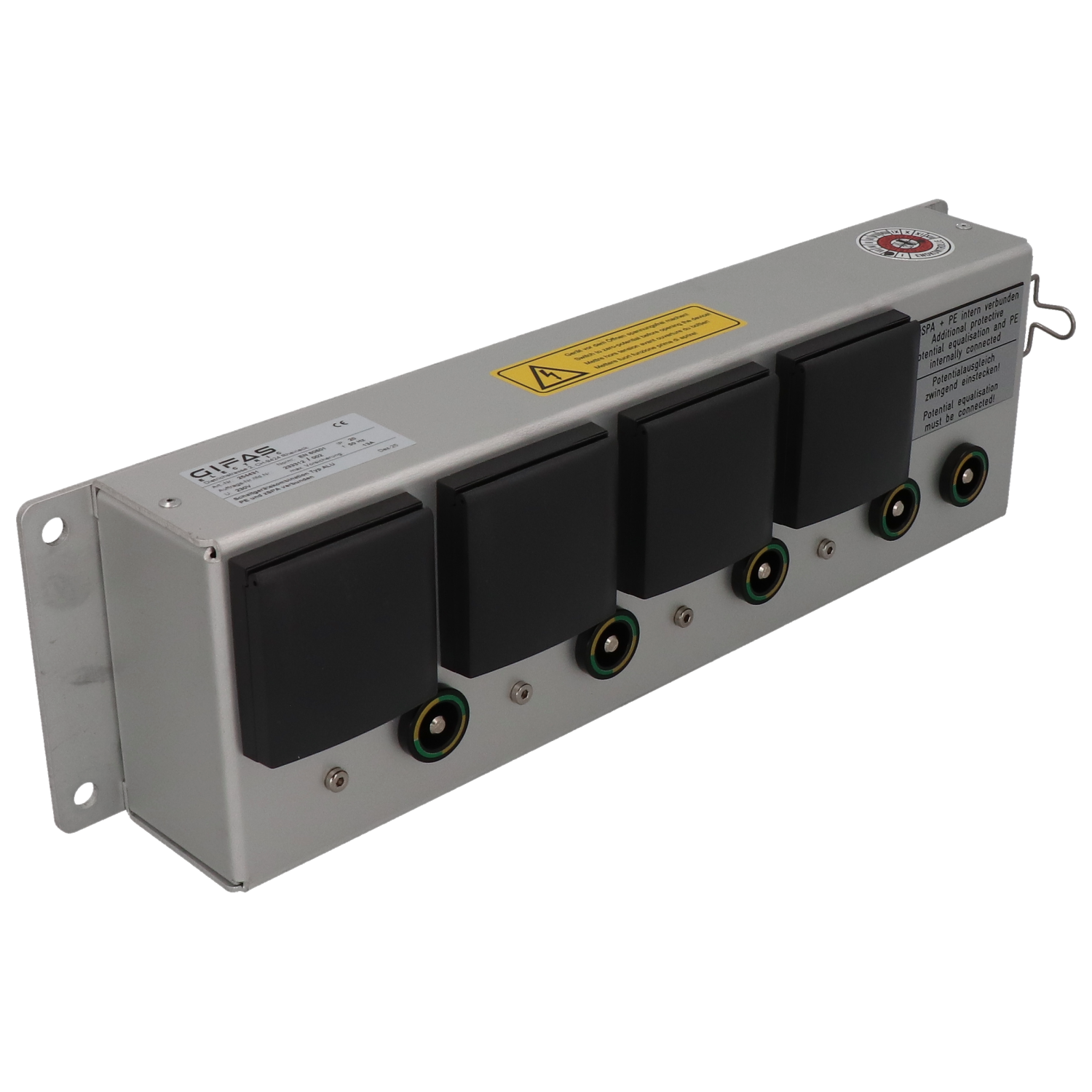 Spitalbox Aluminium, 4xT13(IP20 mit Klappdeckel), 5xPOAG,