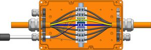 Junction box polyester FE180/E30 type 3018, orange