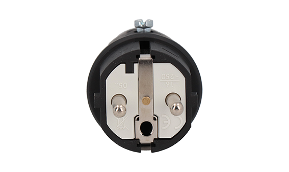 Stecker Schuko F/B Gummi IP54