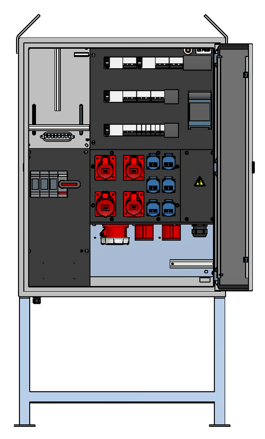Baustromverteiler 100A, Stahlblech
