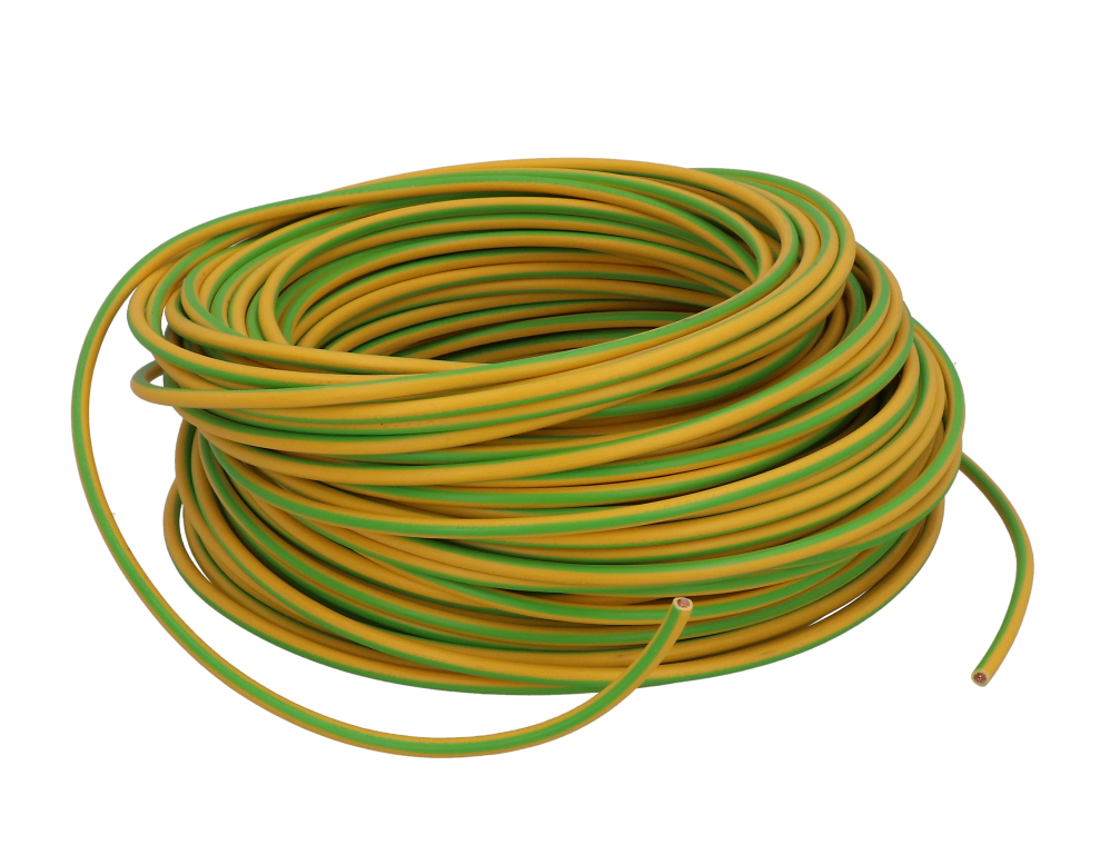 Earthing flex PVC 1x6,0mm² yellow-green