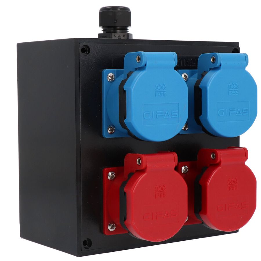 Small hard rubber distributor box type 1616, black