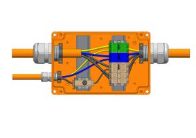 Junction box polyester E30 type 2516, orange