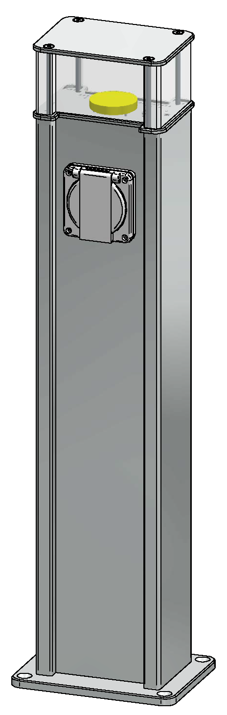 Energiesäule ES-LED 160, Aluminium eloxiert,