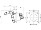 Plastic built-in socket CEE 125A/400V, 3P+PE/6h, IP67,