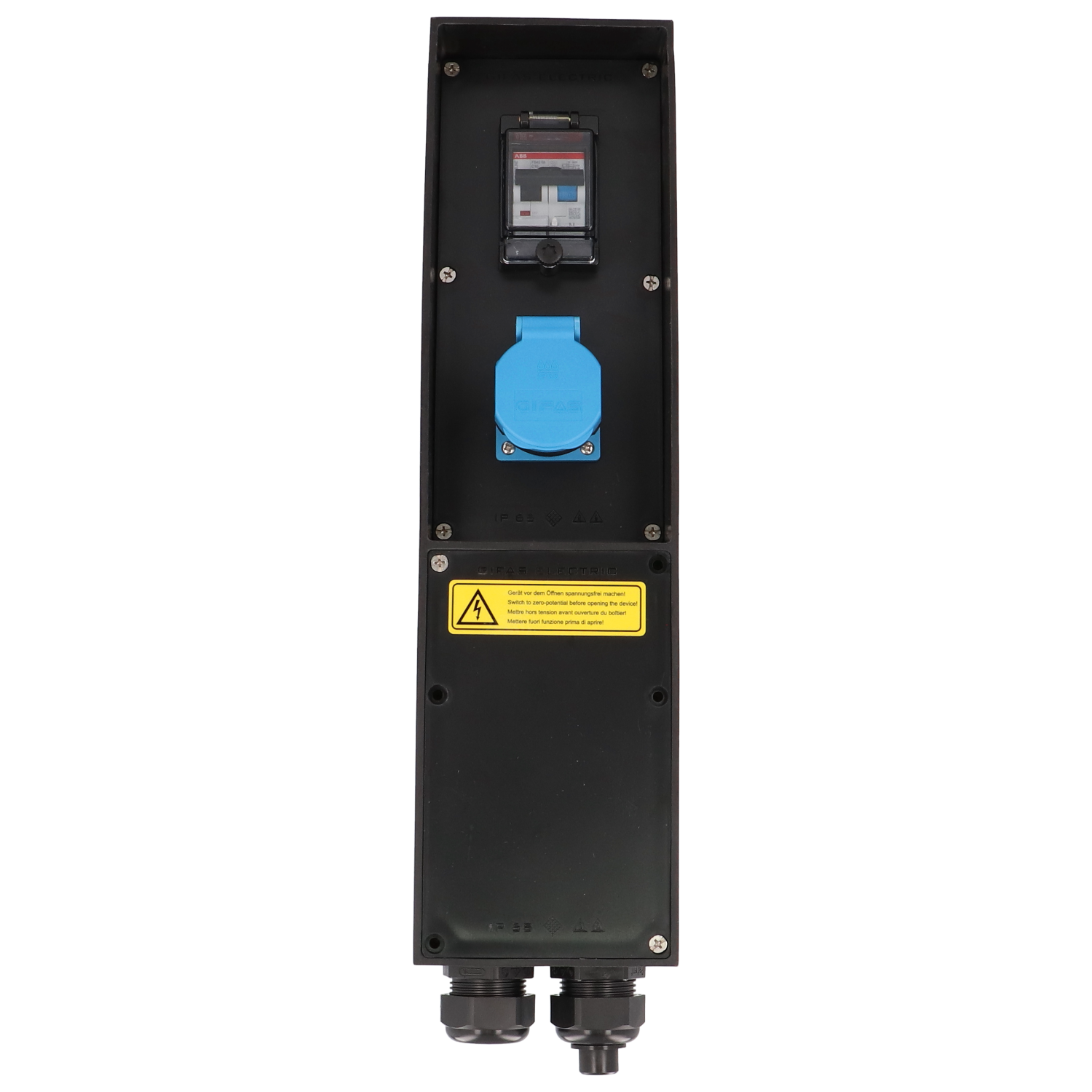 Quadro elettrico in gomma dura tipo 4512, nero