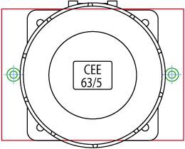Umbauset J40 Alu auf CEE63/5 gerade -