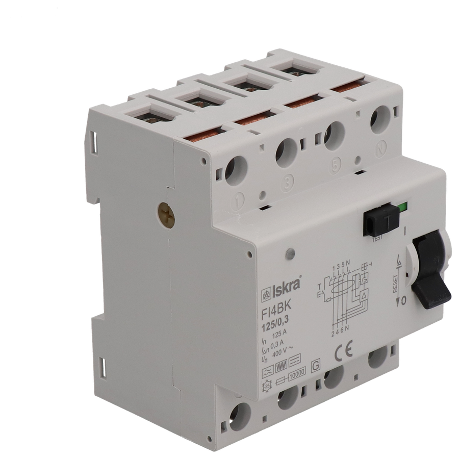 RCD ISKRA type B 3N-125A/300mA, AC-DC sensitive
