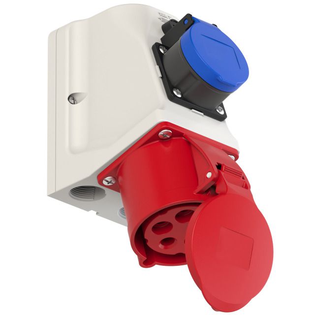Presa da parete in combinazione CEE32/5+T23