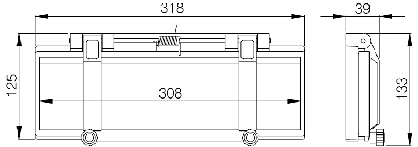 Couvercle de protection pour 17 modules