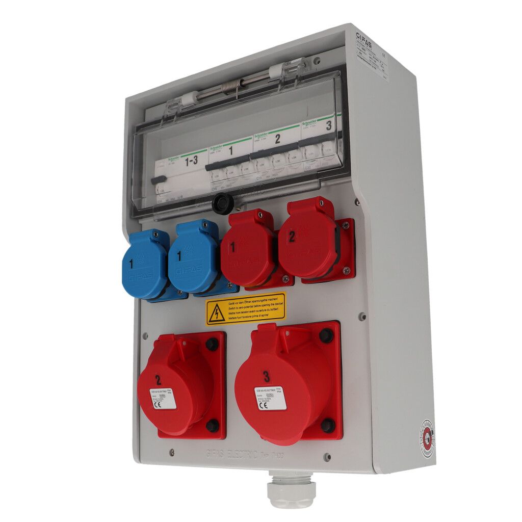 Steckdosenverteiler Hartgummi Typ 7400 lichtgrau