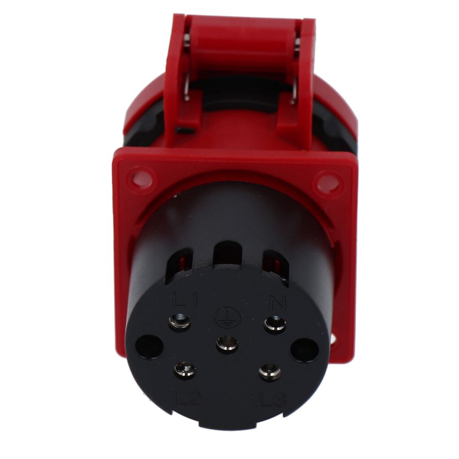 Einbausteckdose Typ 25 IP55 rot