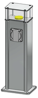Pilier d'énergie ES-LED 160, aluminium anodisé,