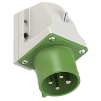 Plastic wall plug CEE 32A/50V, 3P+PE/10h, IP44