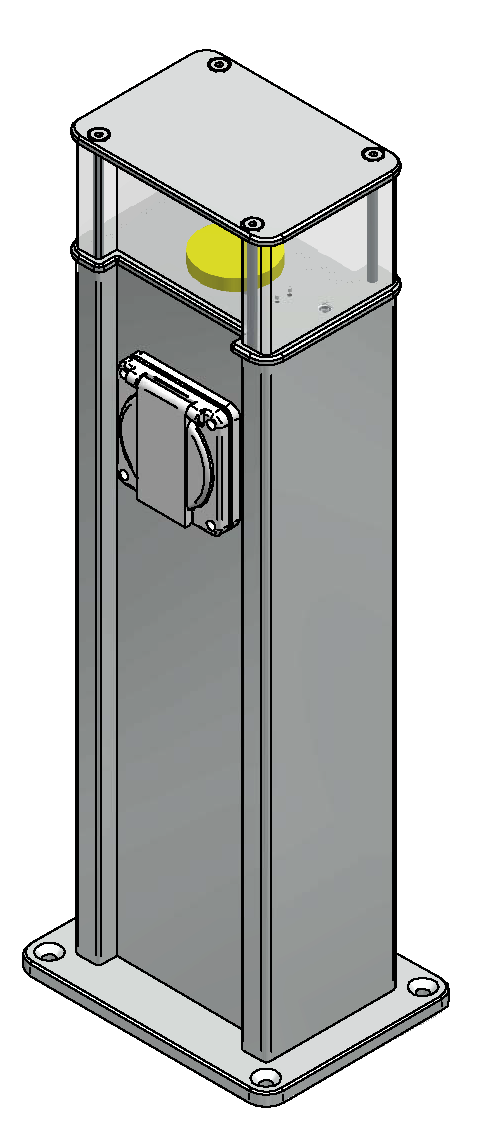Energiesäule ES-LED 160, Aluminium eloxiert