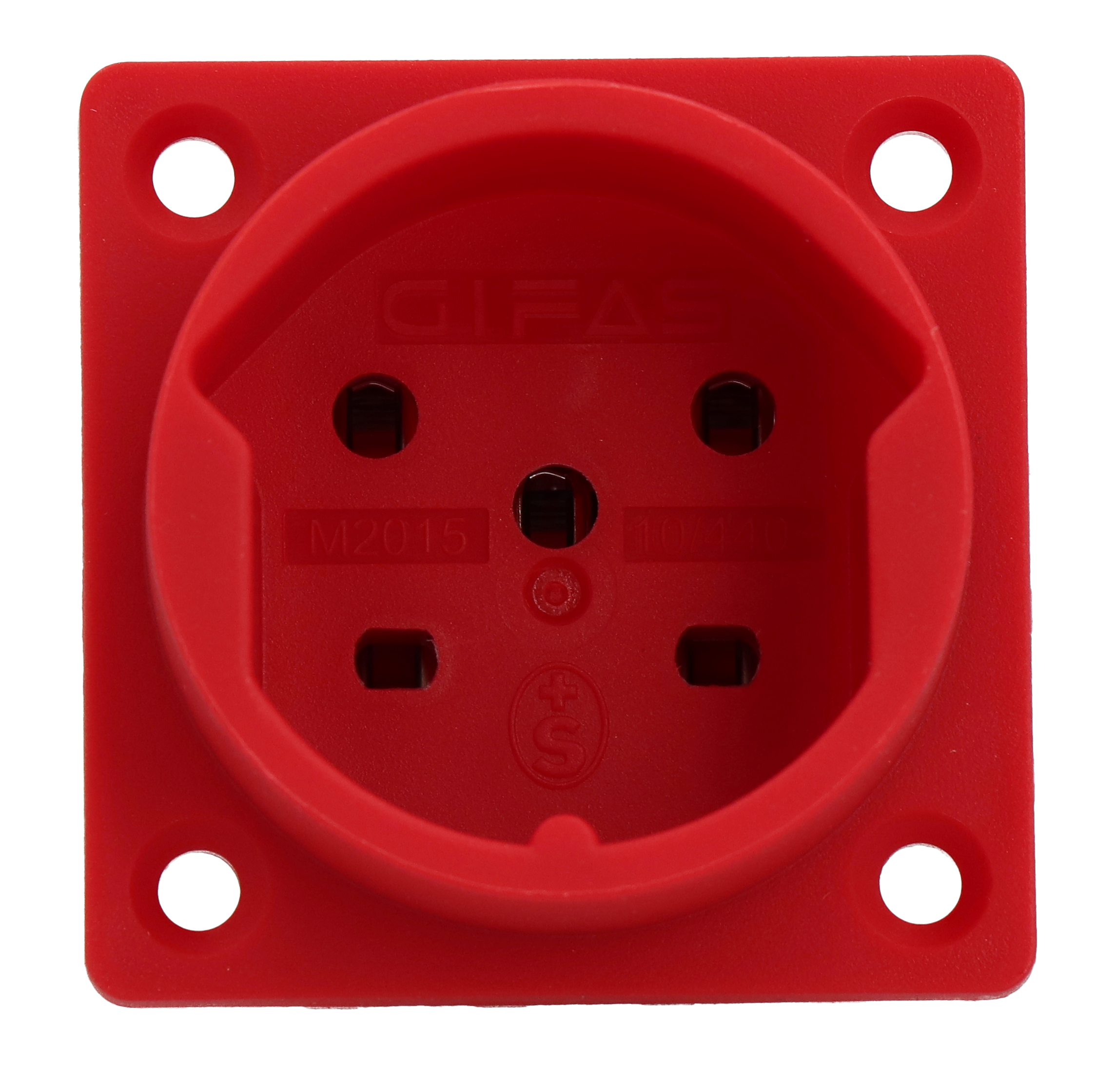 Prise à encastrer type 15 IP20 rouge sans couvercle