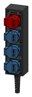 Small mobile distribution box hard rubber type 1400