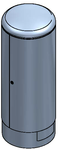 Colonnina di energia RONDO L lucidata V2A