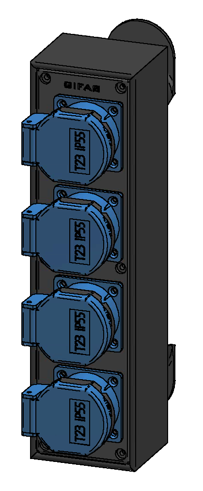 Petit boîtier mobile type 1400 en butyl-caoutchouc