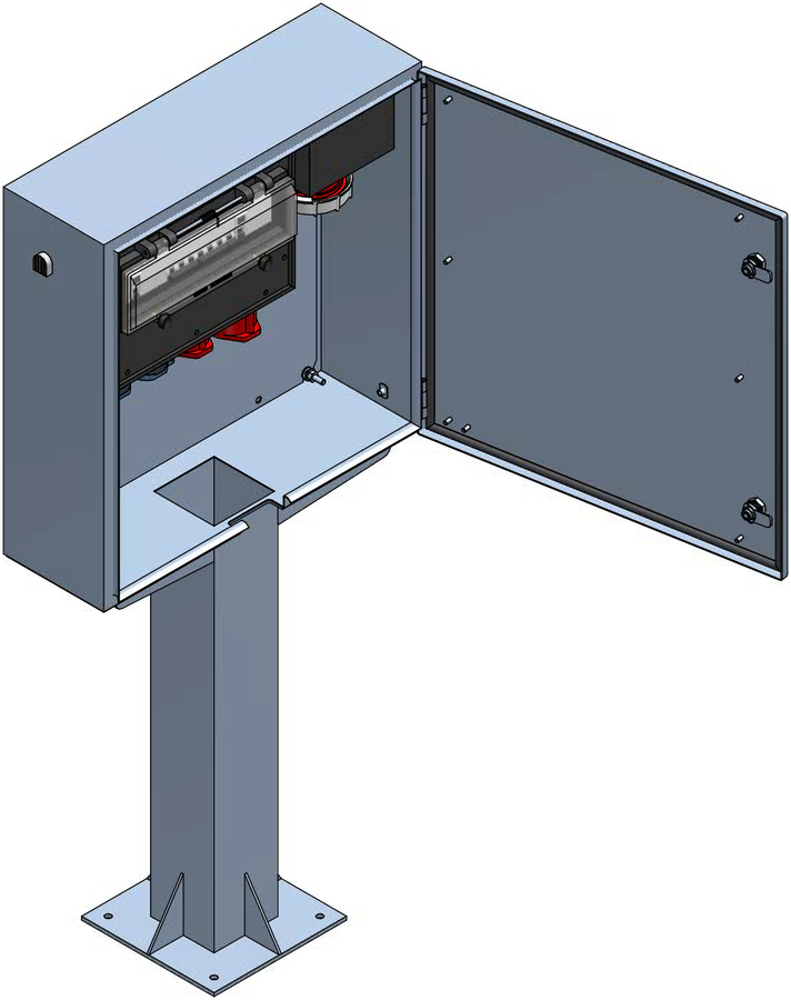 Surface mounted distributor cabinet support V2A,