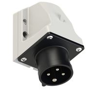 Plastic wall plug CEE 16A/500V, 3P+PE/7h, IP44