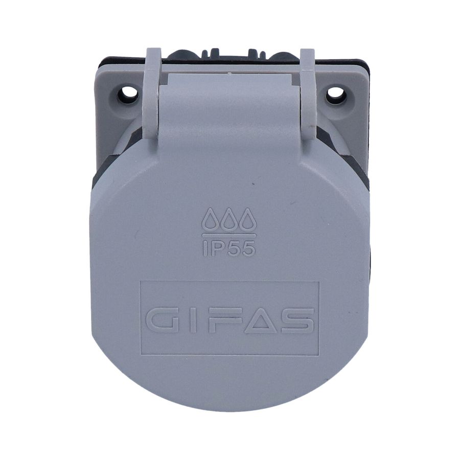 Built-in socket type 23 IP55 grey