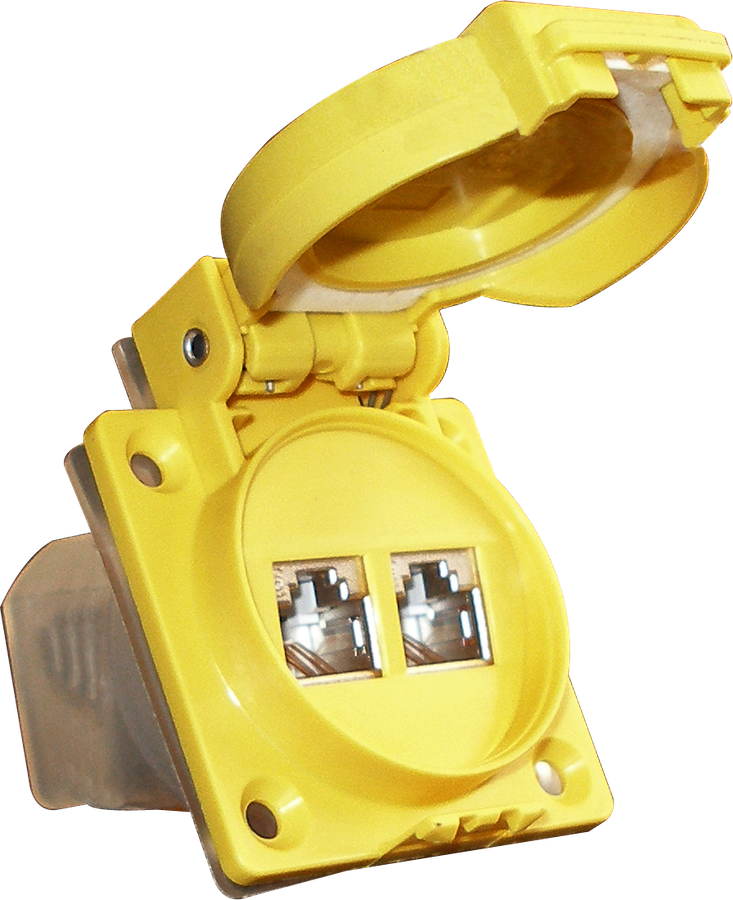 Einbausteckdose 2xRJ45 Cat.6a Modul 8(8)
