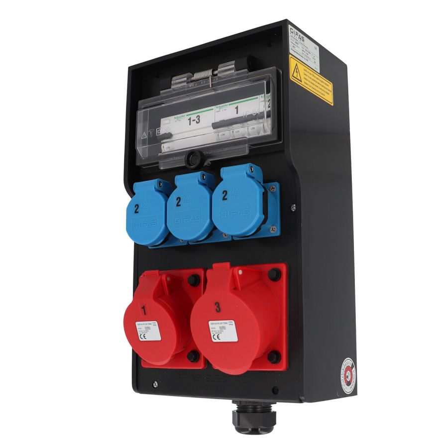 Quadro elettrico in gomma dura tipo 7300, nero