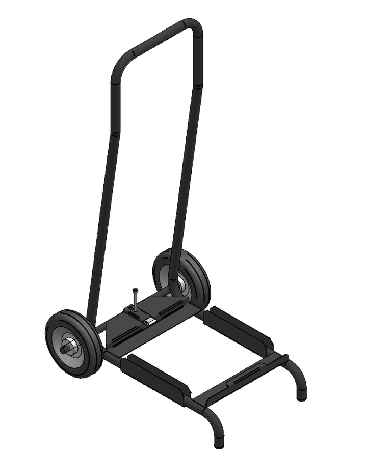 Transport trolley, black powder-coated,