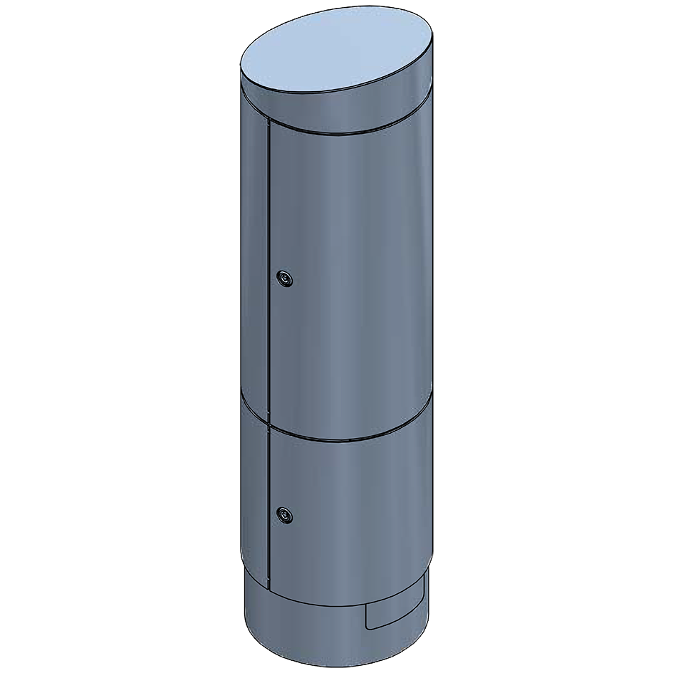 Energiesäule RONDO M V2A geschliffen