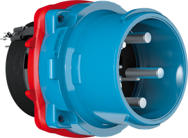 Fiche à encastrer DS F400 en métal, à haute résitance au feu, 125A 400V 3L+PE, IP66/67