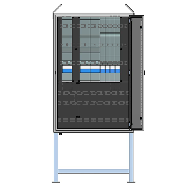 Quadro di distribuzione in lamiera d'acciaio da 400A su supporto