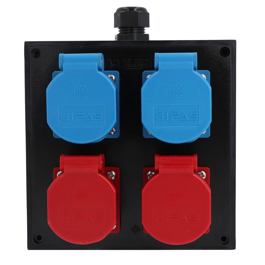 Small hard rubber distributor box type 1616, black