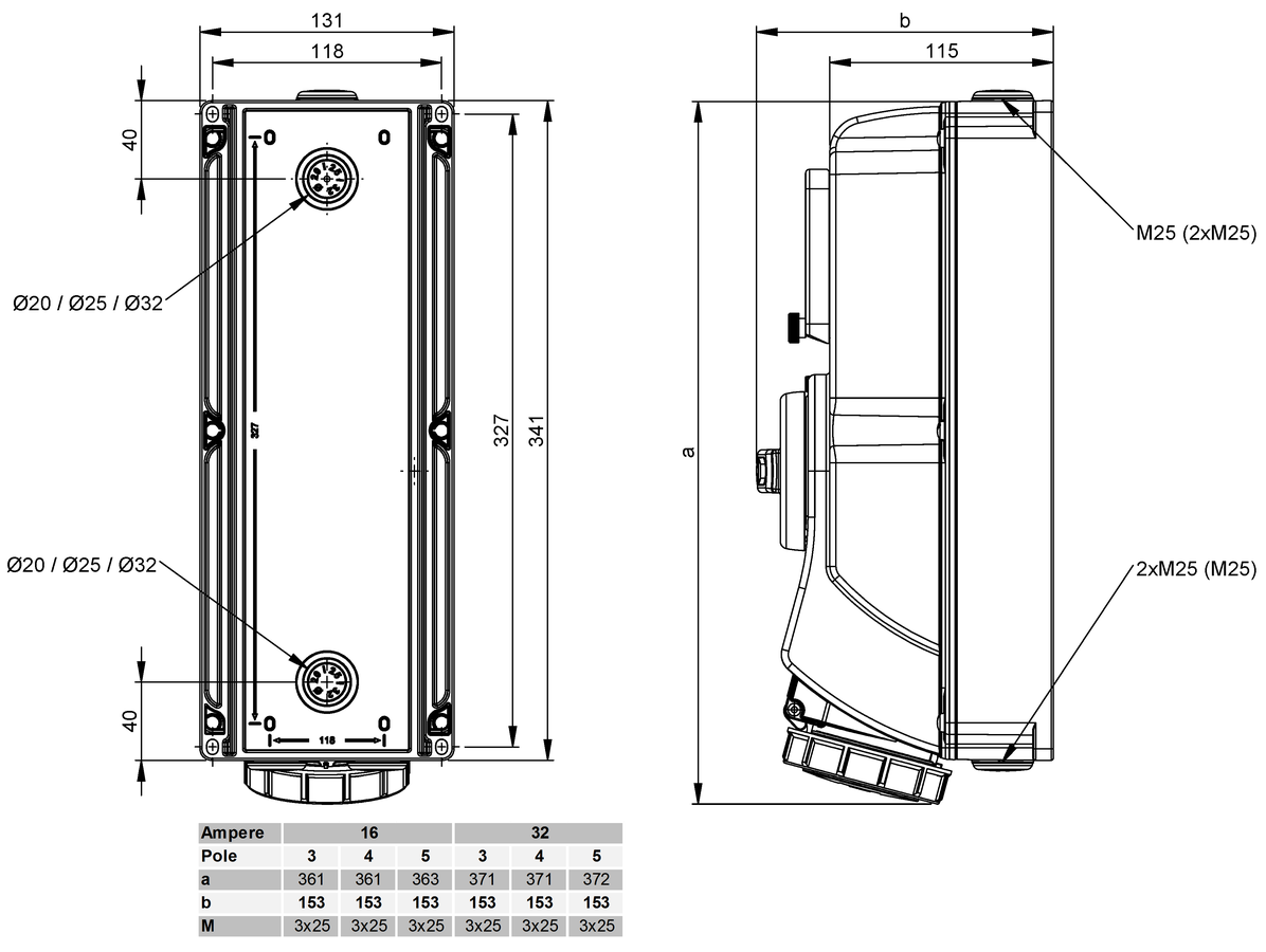Presa di sicurezza con interruttore IP67