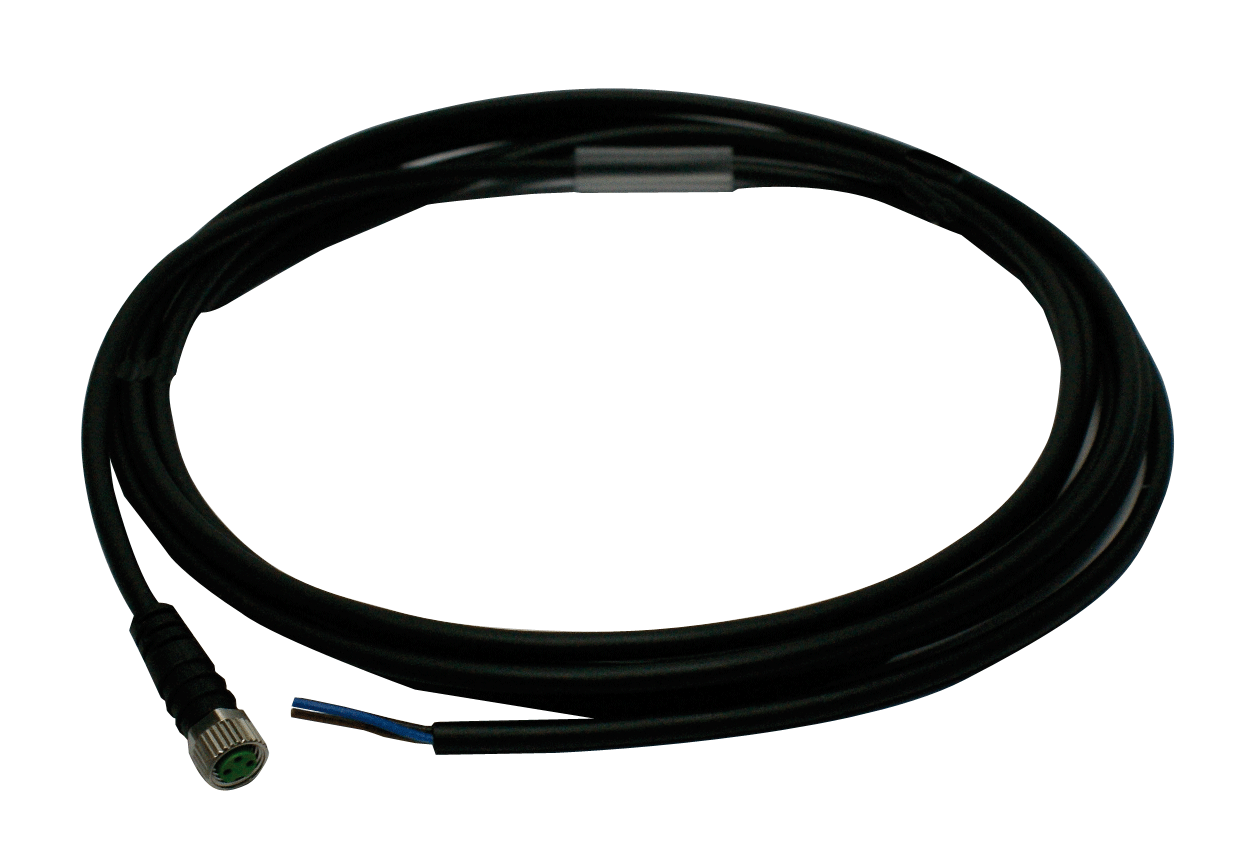 Connection cable 20m black, with straight connector 3P