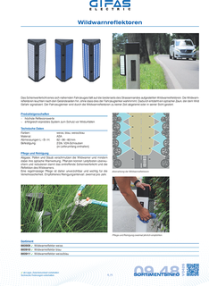 09 48 Wildlife warning reflector