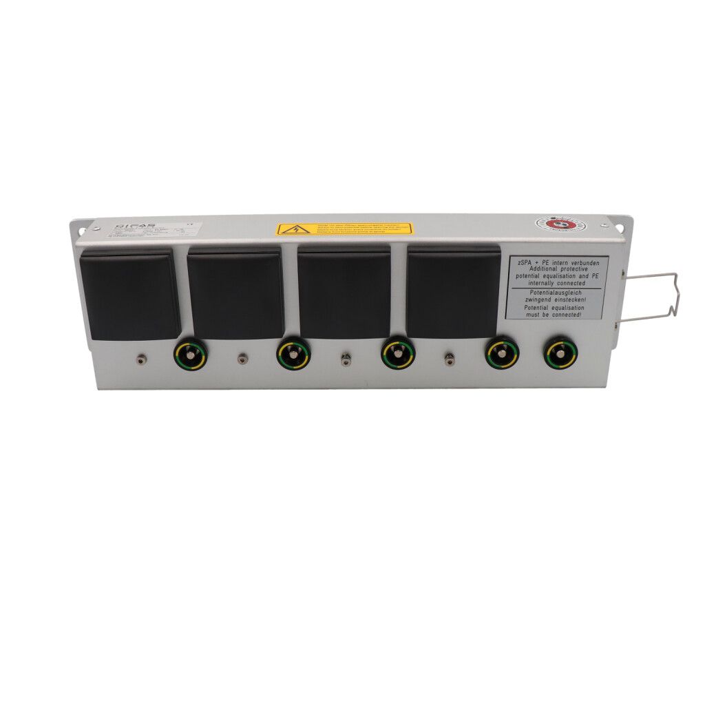 Spitalbox Aluminium, 4xT13(IP20 mit Klappdeckel), 5xPOAG,