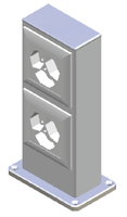 Power column ES 100, anodised aluminium