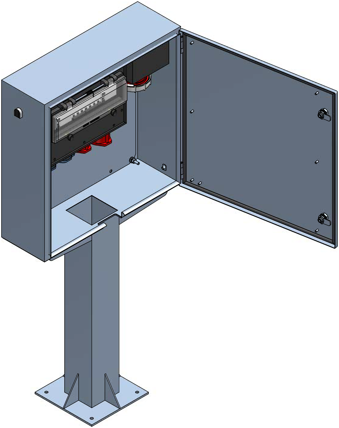 Surface mounted distributor cabinet support V2A,