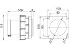 Einbau-Gerätestecker Kunststoff CEE IP67