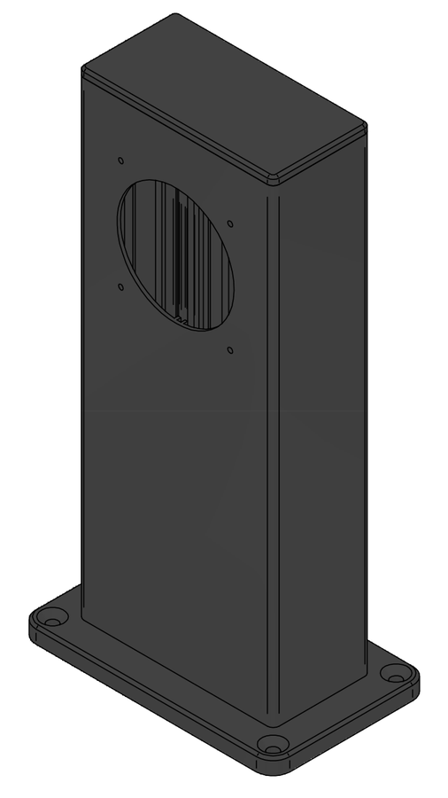 Power column ES 100, black painted RAL9005