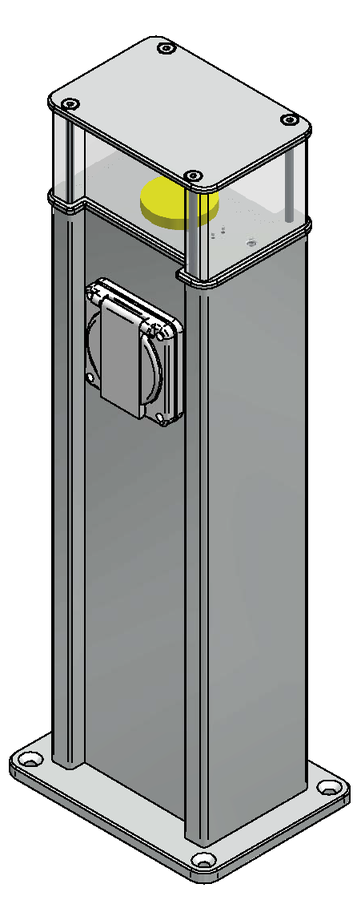 Energiesäule ES-LED 160, Aluminium eloxiert