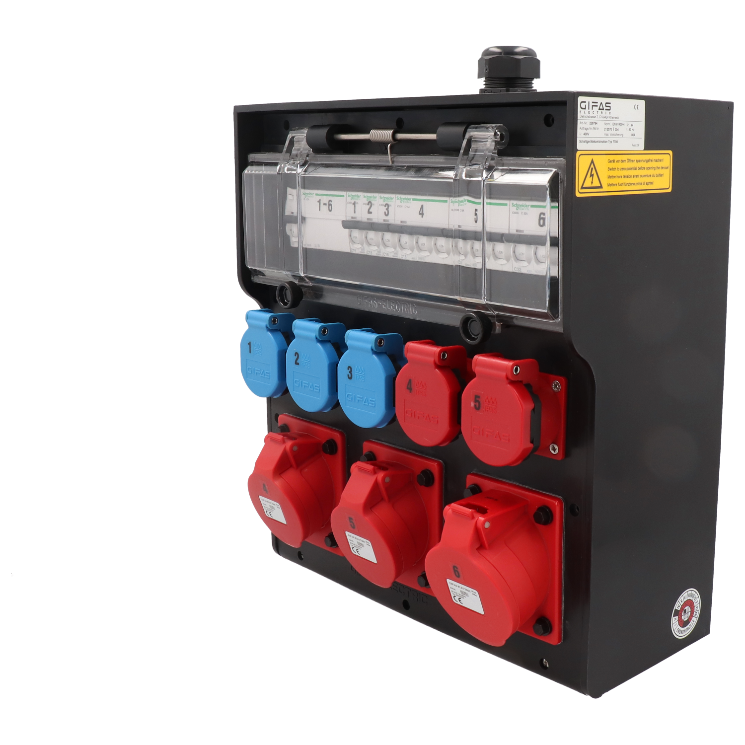 Hartgummiverteiler Typ 7700, schwarz