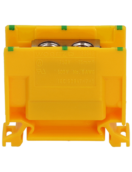 Abzweigklemme 16 mm² gelb/grün Woertz