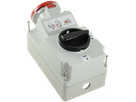 Safety wall socket with master switch CEE