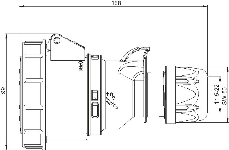 Presa in plastica dura CEE IP44/IP54