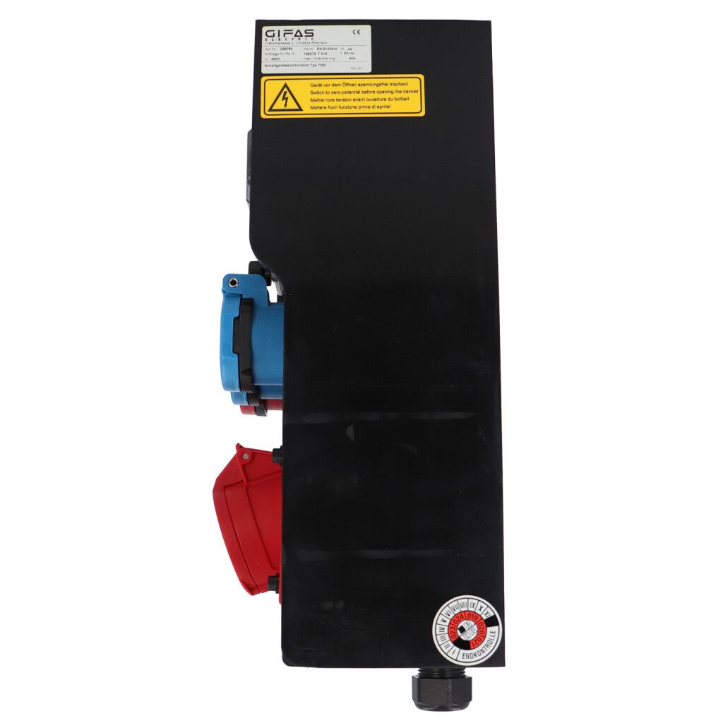 Hard rubber distributor box, type 7300, black
